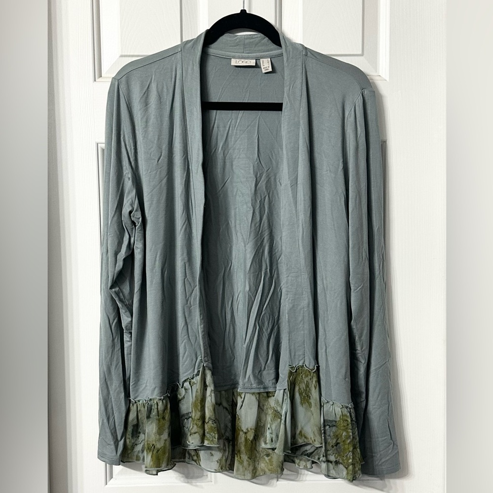 Cardigan with Green Trim